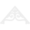 Ekena Millwork Pitch Finley Architectural Grade PVC Gable Pediment, 60"W x 35"H x 1"P (14/12) GPP060X035X100FIN - alternate 4